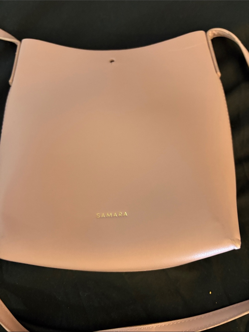 Samara Blush Pink Slim Leather Crossbody Bag
